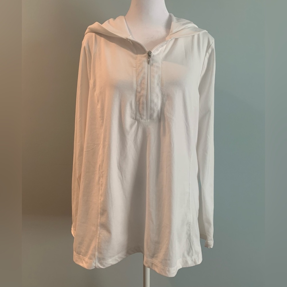 Knit hooded pullover